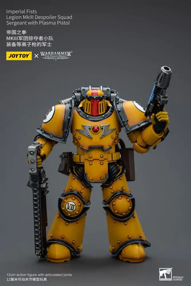 Warhammer The Horus Heresy Figurka Akcji 1/18 Imperial Fists Legion MkIII Despoiler Squad Sergeant z Plasma Pistol 12 cm zdjęcie produktu