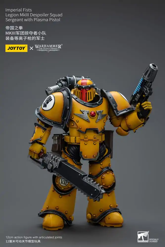 Warhammer The Horus Heresy Figurka Akcji 1/18 Imperial Fists Legion MkIII Despoiler Squad Sergeant z Plasma Pistol 12 cm zdjęcie produktu