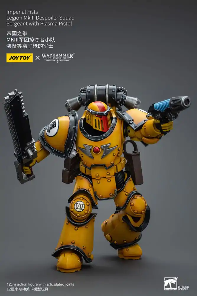 Warhammer The Horus Heresy Figurka Akcji 1/18 Imperial Fists Legion MkIII Despoiler Squad Sergeant z Plasma Pistol 12 cm zdjęcie produktu