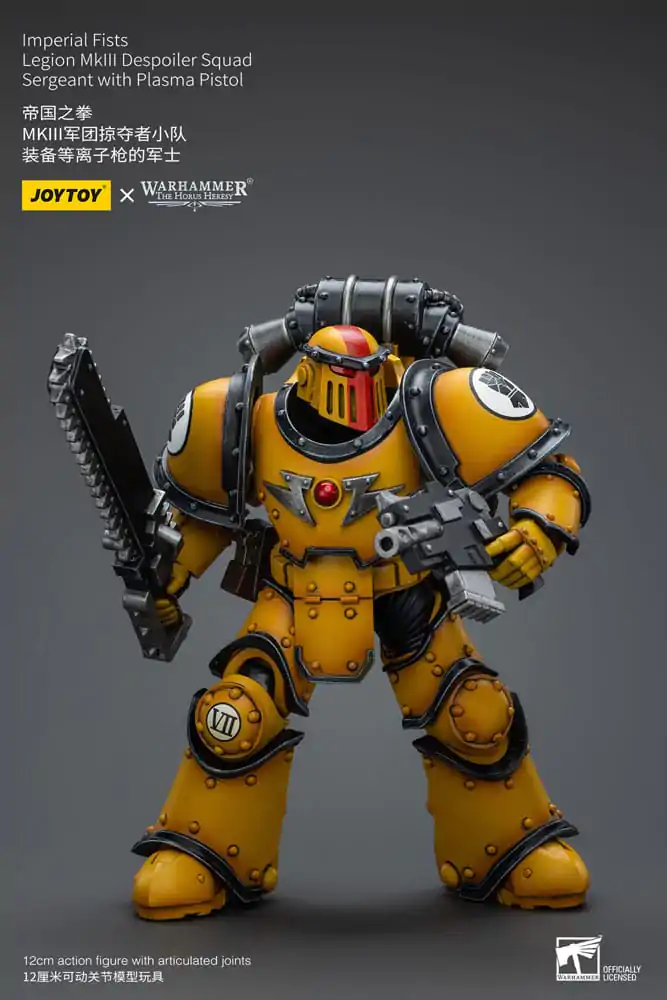 Warhammer The Horus Heresy Figurka Akcji 1/18 Imperial Fists Legion MkIII Despoiler Squad Sergeant z Plasma Pistol 12 cm zdjęcie produktu