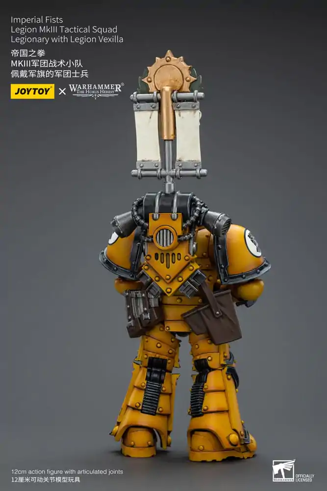 Warhammer The Horus Heresy Figurka Akcji 1/18 Imperial Fists Legion MkIII Tactical Squad Legionista z Legion Vexilla 12 cm zdjęcie produktu