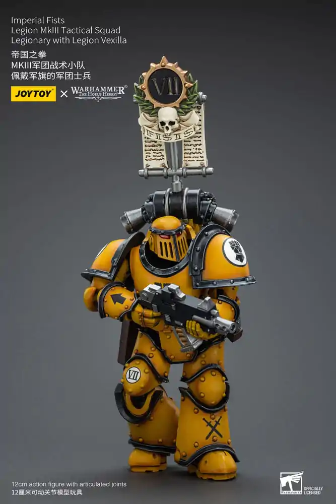 Warhammer The Horus Heresy Figurka Akcji 1/18 Imperial Fists Legion MkIII Tactical Squad Legionista z Legion Vexilla 12 cm zdjęcie produktu