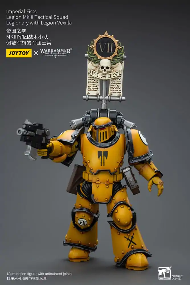 Warhammer The Horus Heresy Figurka Akcji 1/18 Imperial Fists Legion MkIII Tactical Squad Legionista z Legion Vexilla 12 cm zdjęcie produktu