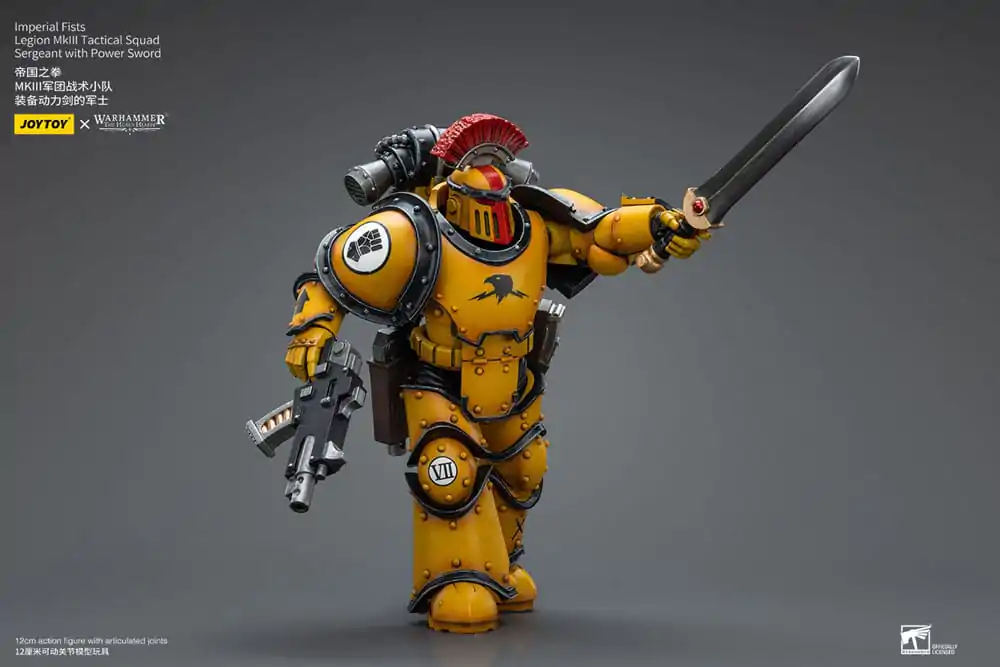 Warhammer The Horus Heresy Figurka Akcji 1/18 Imperial Fists Legion MkIII Tactical Squad Sergeant z Power Sword 12 cm zdjęcie produktu