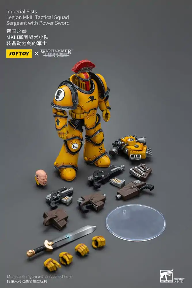 Warhammer The Horus Heresy Figurka Akcji 1/18 Imperial Fists Legion MkIII Tactical Squad Sergeant z Power Sword 12 cm zdjęcie produktu