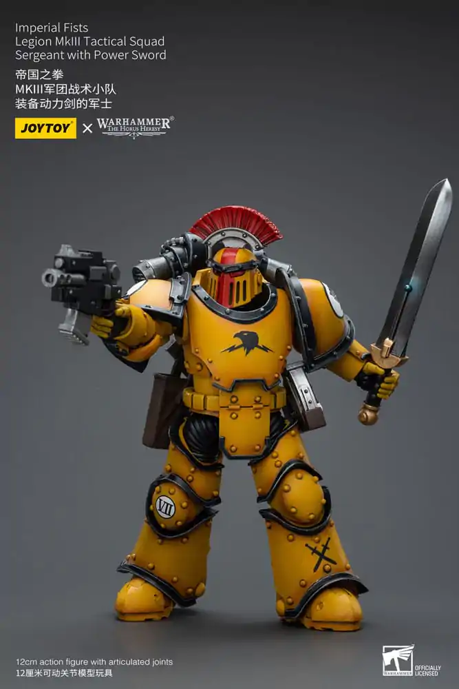 Warhammer The Horus Heresy Figurka Akcji 1/18 Imperial Fists Legion MkIII Tactical Squad Sergeant z Power Sword 12 cm zdjęcie produktu