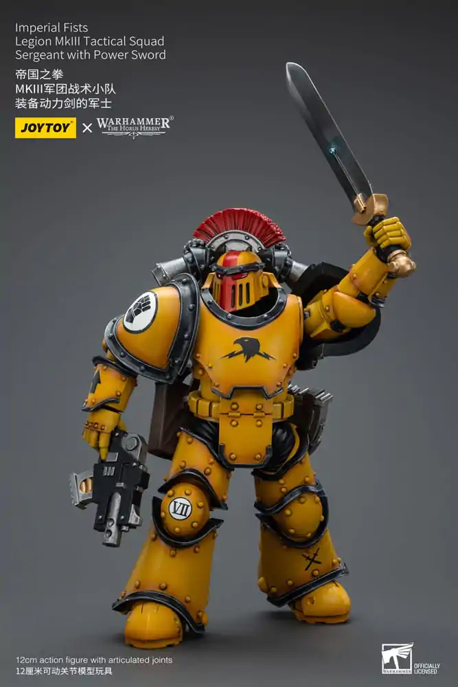 Warhammer The Horus Heresy Figurka Akcji 1/18 Imperial Fists Legion MkIII Tactical Squad Sergeant z Power Sword 12 cm zdjęcie produktu