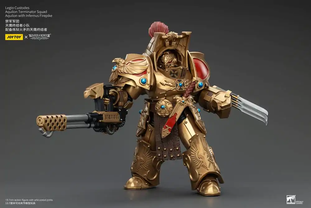 Warhammer The Horus Heresy Figurka Akcji 1/18 Legio Custodes Aquilon Terminator Squad Aquilon z Infernus Firepike 14 cm zdjęcie produktu