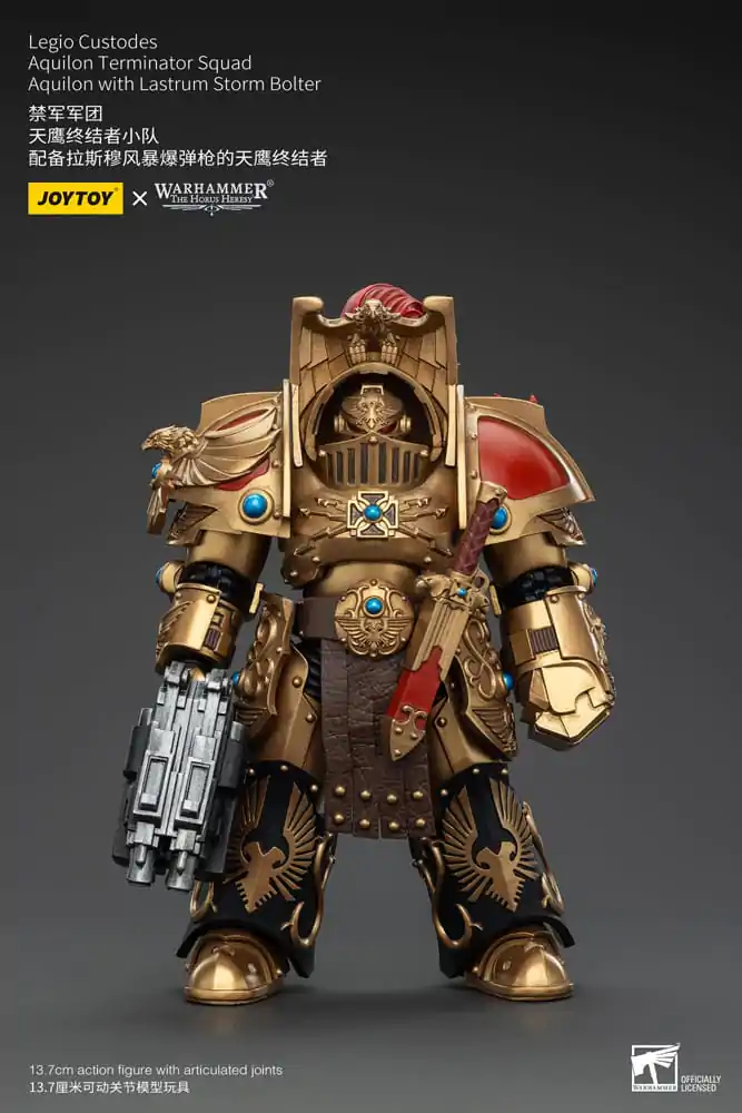 Warhammer The Horus Heresy Figurka Akcji 1/18 Legio Custodes Aquilon Terminator Squad Aquilon z Lastrum Storm Bolter 14 cm zdjęcie produktu