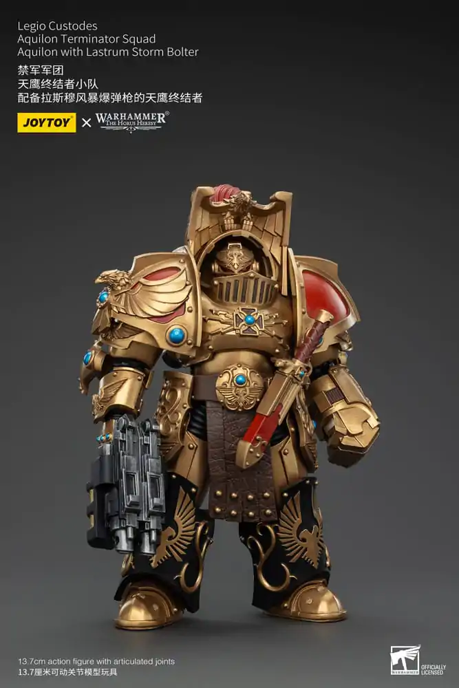 Warhammer The Horus Heresy Figurka Akcji 1/18 Legio Custodes Aquilon Terminator Squad Aquilon z Lastrum Storm Bolter 14 cm zdjęcie produktu