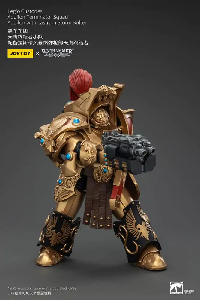 Warhammer The Horus Heresy Figurka Akcji 1/18 Legio Custodes Aquilon Terminator Squad Aquilon z Lastrum Storm Bolter 14 cm zdjęcie produktu