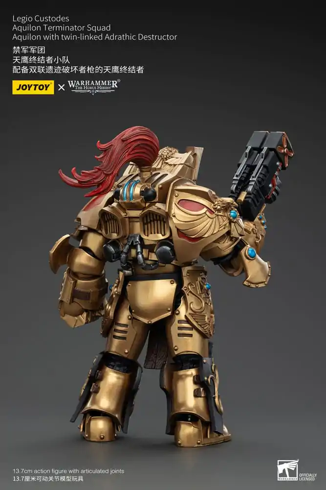 Warhammer The Horus Heresy Figurka Akcji 1/18 Legio Custodes Aquilon Terminator Squad Aquilon z Twin-Linked Adrathic Destructor 14 cm zdjęcie produktu