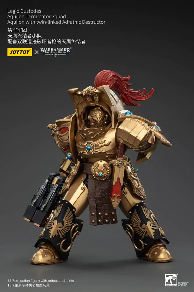 Warhammer The Horus Heresy Figurka Akcji 1/18 Legio Custodes Aquilon Terminator Squad Aquilon z Twin-Linked Adrathic Destructor 14 cm zdjęcie produktu