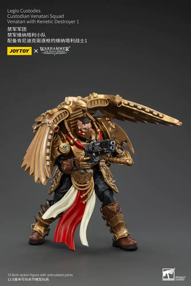 Warhammer The Horus Heresy Figurka Akcji 1/18 Legio Custodes Custodian Venatari Squad Venatari z Kenetic Destroyer 1 13 cm zdjęcie produktu