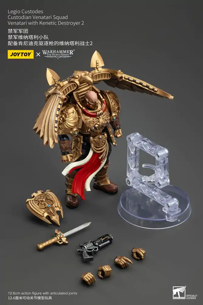 Warhammer The Horus Heresy Figurka Akcji 1/18 Legio Custodes Custodian Venatari Squad Venatari z Kenetic Destroyer 2 13 cm zdjęcie produktu