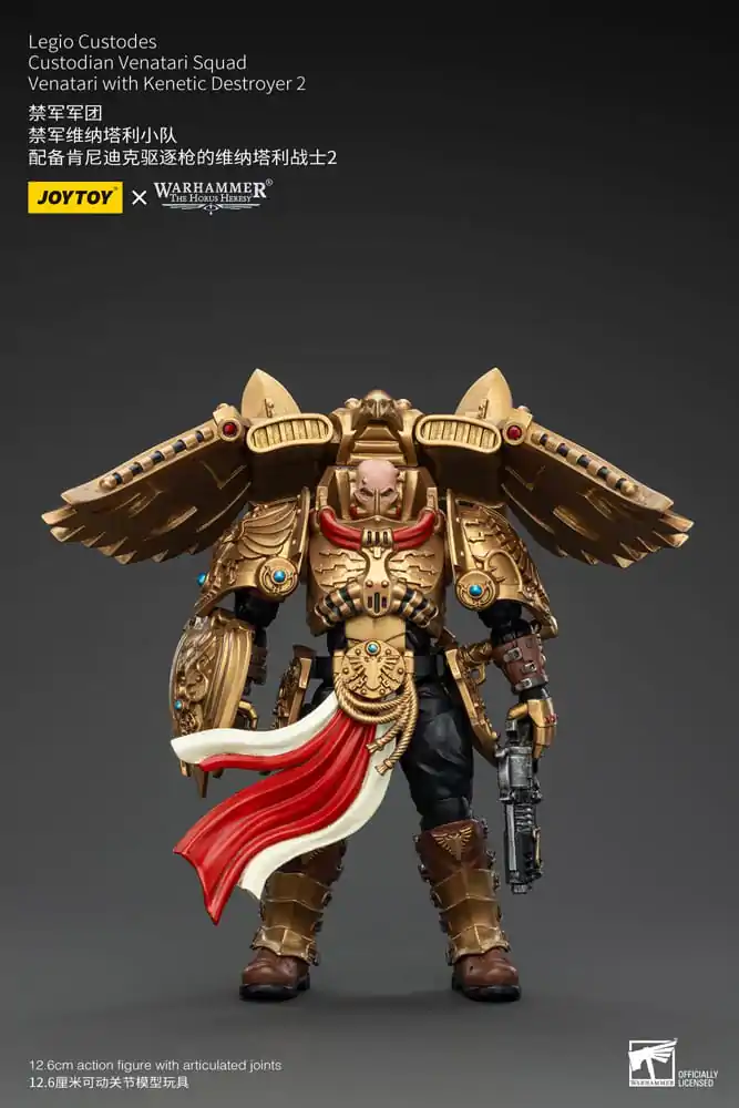 Warhammer The Horus Heresy Figurka Akcji 1/18 Legio Custodes Custodian Venatari Squad Venatari z Kenetic Destroyer 2 13 cm zdjęcie produktu