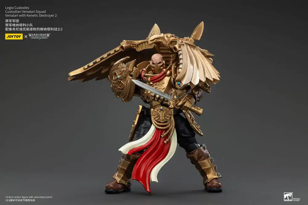 Warhammer The Horus Heresy Figurka Akcji 1/18 Legio Custodes Custodian Venatari Squad Venatari z Kenetic Destroyer 2 13 cm zdjęcie produktu