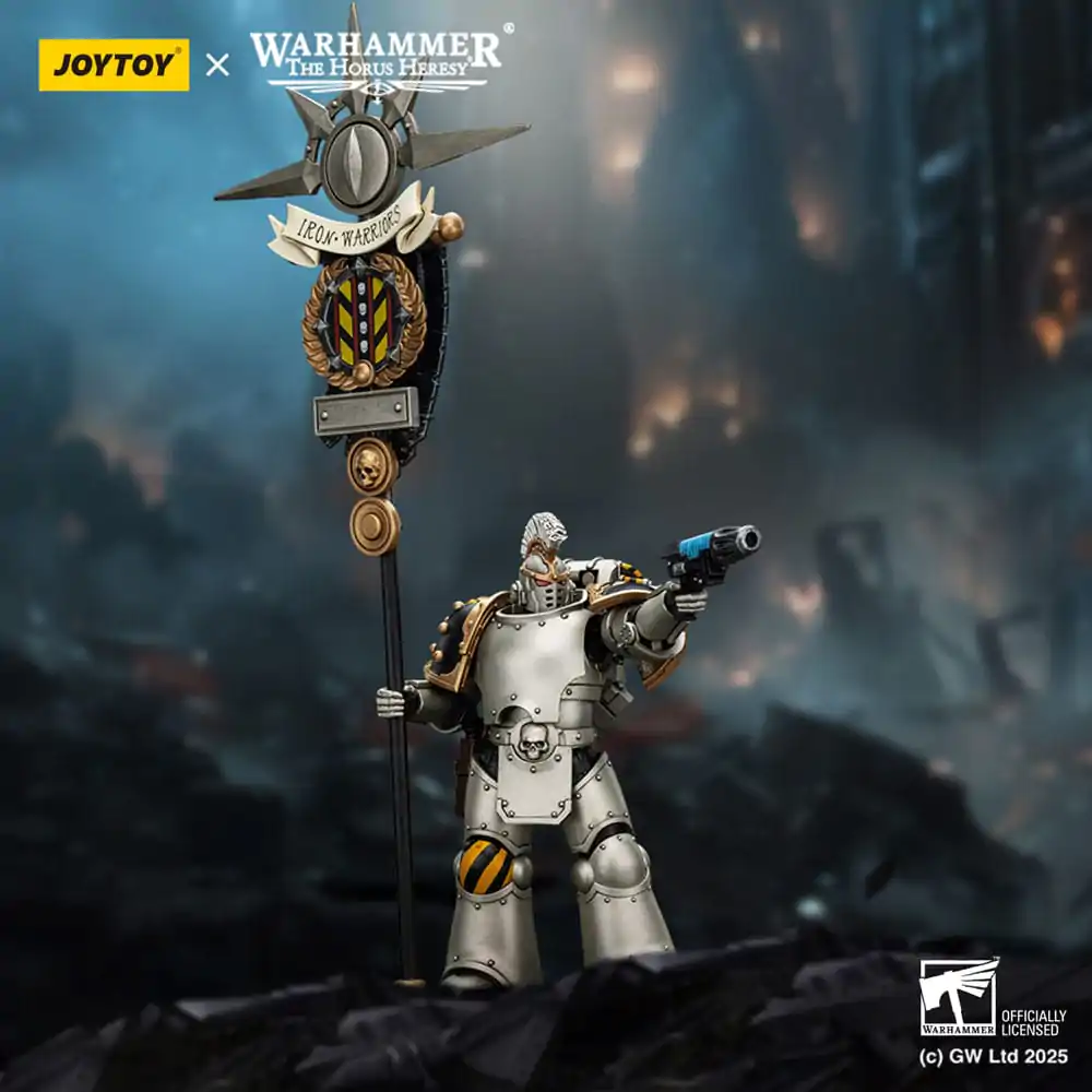 Warhammer The Horus Heresy figurka akcji 1/18 Iron Warriors Command Squad Chosen z Legion Standard 12 cm zdjęcie produktu