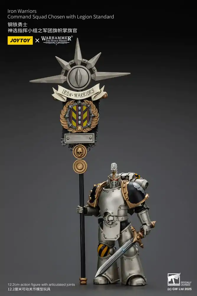 Warhammer The Horus Heresy figurka akcji 1/18 Iron Warriors Command Squad Chosen z Legion Standard 12 cm zdjęcie produktu