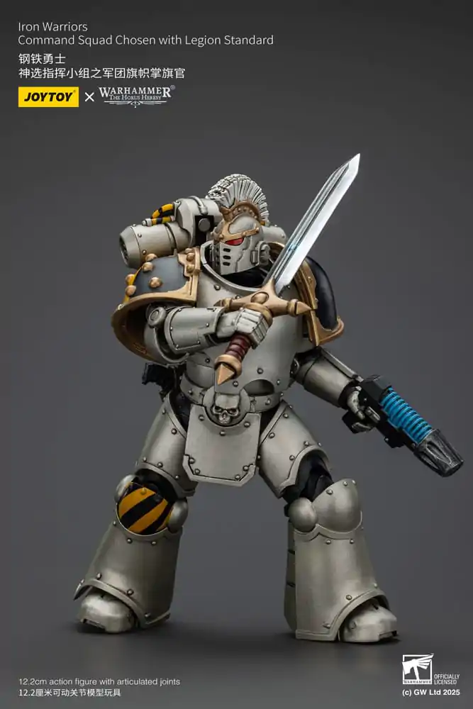 Warhammer The Horus Heresy figurka akcji 1/18 Iron Warriors Command Squad Chosen z Legion Standard 12 cm zdjęcie produktu