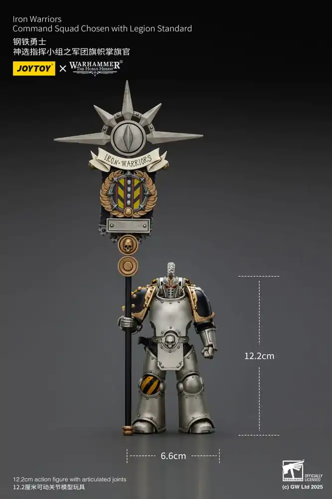 Warhammer The Horus Heresy figurka akcji 1/18 Iron Warriors Command Squad Chosen z Legion Standard 12 cm zdjęcie produktu