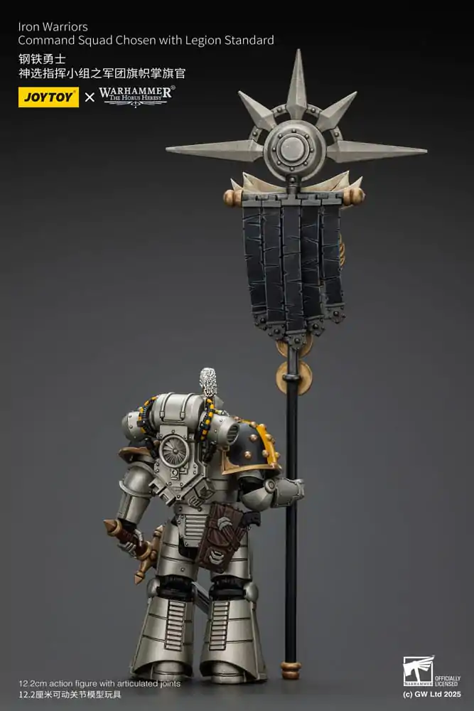 Warhammer The Horus Heresy figurka akcji 1/18 Iron Warriors Command Squad Chosen z Legion Standard 12 cm zdjęcie produktu