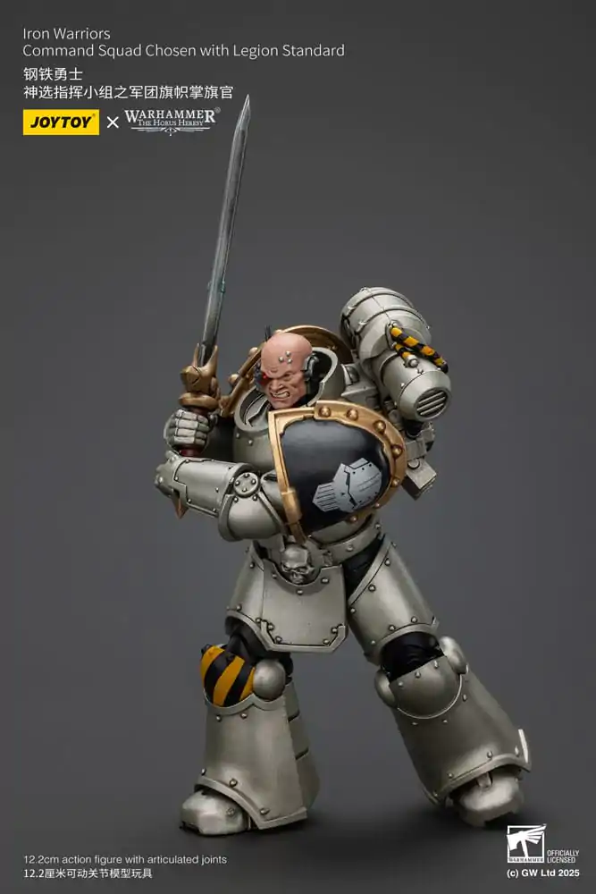 Warhammer The Horus Heresy figurka akcji 1/18 Iron Warriors Command Squad Chosen z Legion Standard 12 cm zdjęcie produktu