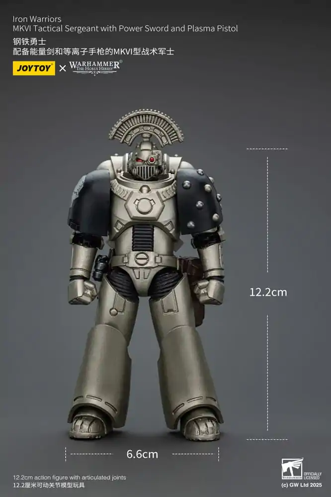 Warhammer The Horus Heresy Figurka Akcji 1/18 Iron Warriors MKVI Taktyczny Sierżant z Mieczem Energetycznym i Pistoletem Plazmowym 12 cm zdjęcie produktu