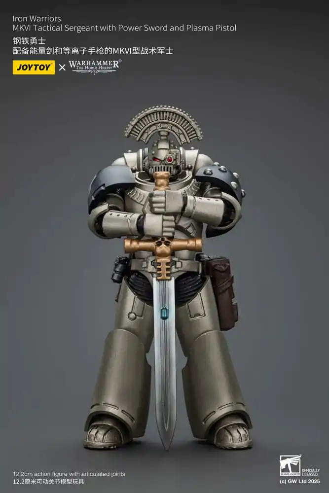 Warhammer The Horus Heresy Figurka Akcji 1/18 Iron Warriors MKVI Taktyczny Sierżant z Mieczem Energetycznym i Pistoletem Plazmowym 12 cm zdjęcie produktu