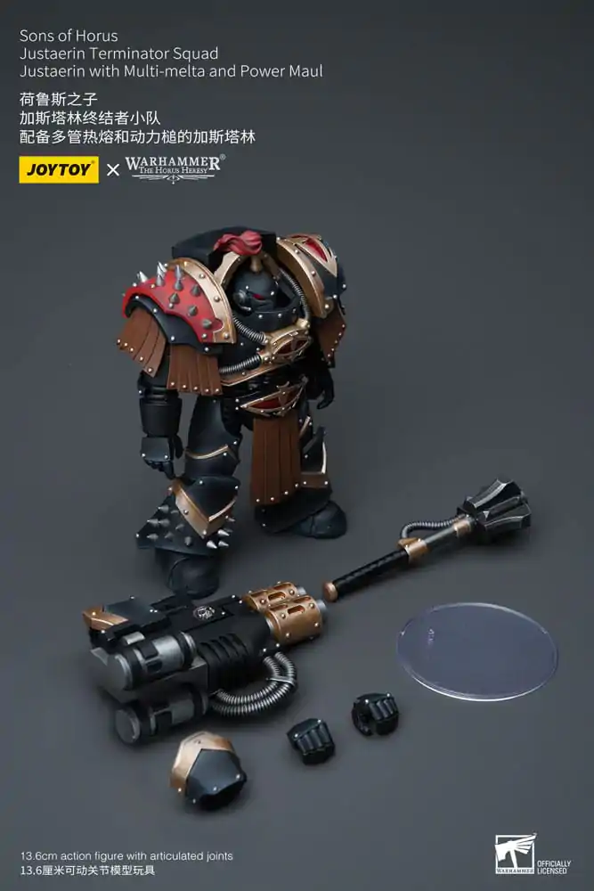 Warhammer The Horus Heresy Figurka Akcji 1/18 Sons of Horus Justaerin Terminator Squad Justaerin z Multi-meltą i Power Maulem 12 cm zdjęcie produktu