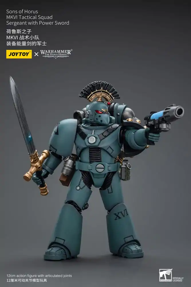 Warhammer The Horus Heresy Figurka Akcji 1/18 Sons of Horus MKVI Tactical Squad Sergeant z Power Sword 12 cm zdjęcie produktu