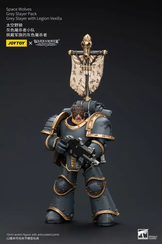 Warhammer The Horus Heresy Figurka Akcji 1/18 Space Wolves Grey Slayer Pack Grey Slayer z Legion Vexilla 12 cm zdjęcie produktu