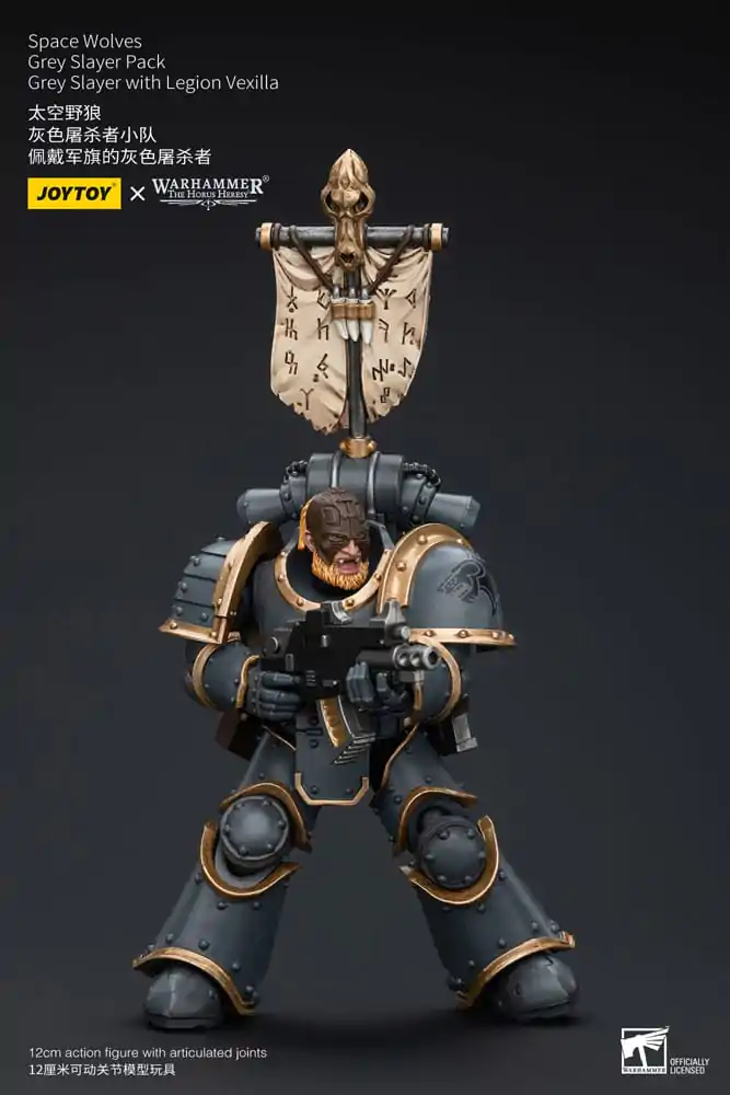 Warhammer The Horus Heresy Figurka Akcji 1/18 Space Wolves Grey Slayer Pack Grey Slayer z Legion Vexilla 12 cm zdjęcie produktu