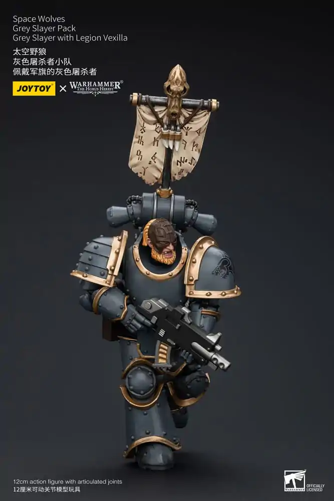 Warhammer The Horus Heresy Figurka Akcji 1/18 Space Wolves Grey Slayer Pack Grey Slayer z Legion Vexilla 12 cm zdjęcie produktu