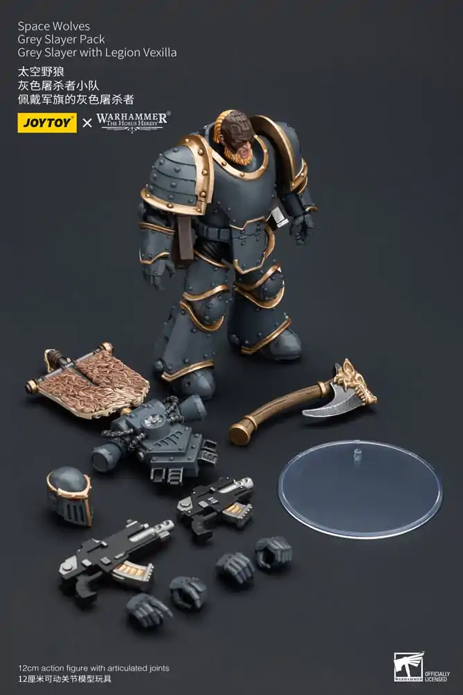 Warhammer The Horus Heresy Figurka Akcji 1/18 Space Wolves Grey Slayer Pack Grey Slayer z Legion Vexilla 12 cm zdjęcie produktu