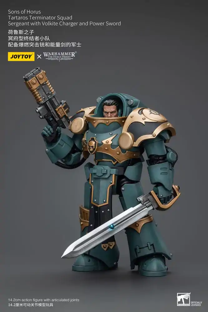 Warhammer The Horus Heresy Figurka Akcji 1/18 Tartaros Terminator Squad Sergeant z Volkite Charger i Power Sword 12 cm zdjęcie produktu