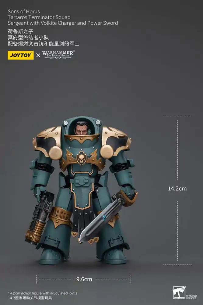 Warhammer The Horus Heresy Figurka Akcji 1/18 Tartaros Terminator Squad Sergeant z Volkite Charger i Power Sword 12 cm zdjęcie produktu