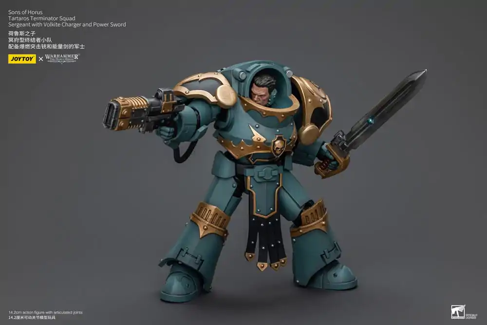 Warhammer The Horus Heresy Figurka Akcji 1/18 Tartaros Terminator Squad Sergeant z Volkite Charger i Power Sword 12 cm zdjęcie produktu