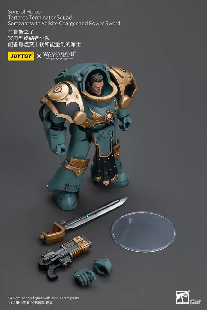 Warhammer The Horus Heresy Figurka Akcji 1/18 Tartaros Terminator Squad Sergeant z Volkite Charger i Power Sword 12 cm zdjęcie produktu