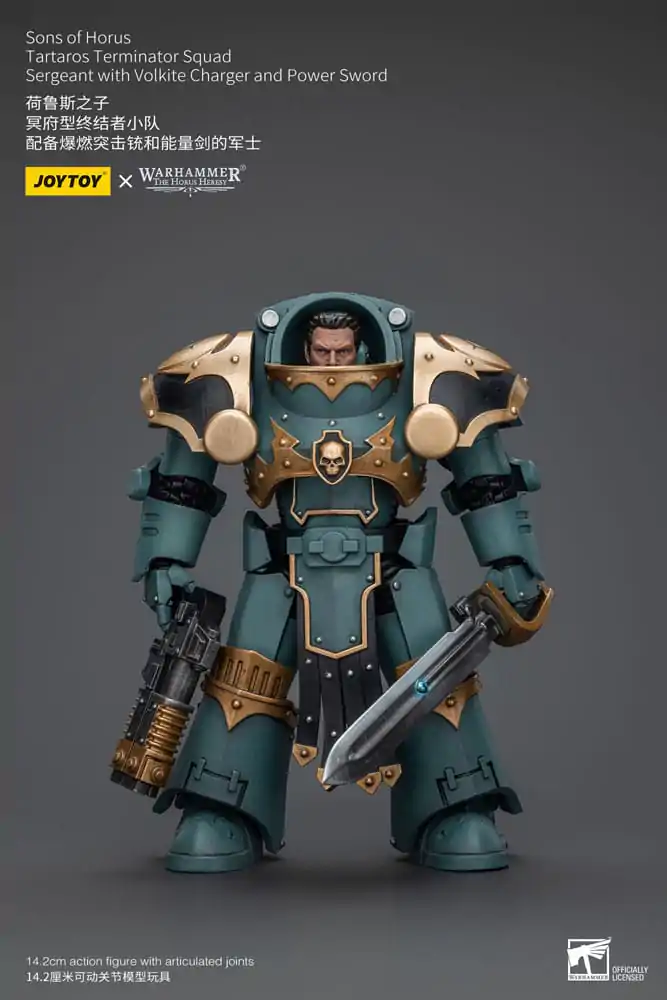 Warhammer The Horus Heresy Figurka Akcji 1/18 Tartaros Terminator Squad Sergeant z Volkite Charger i Power Sword 12 cm zdjęcie produktu