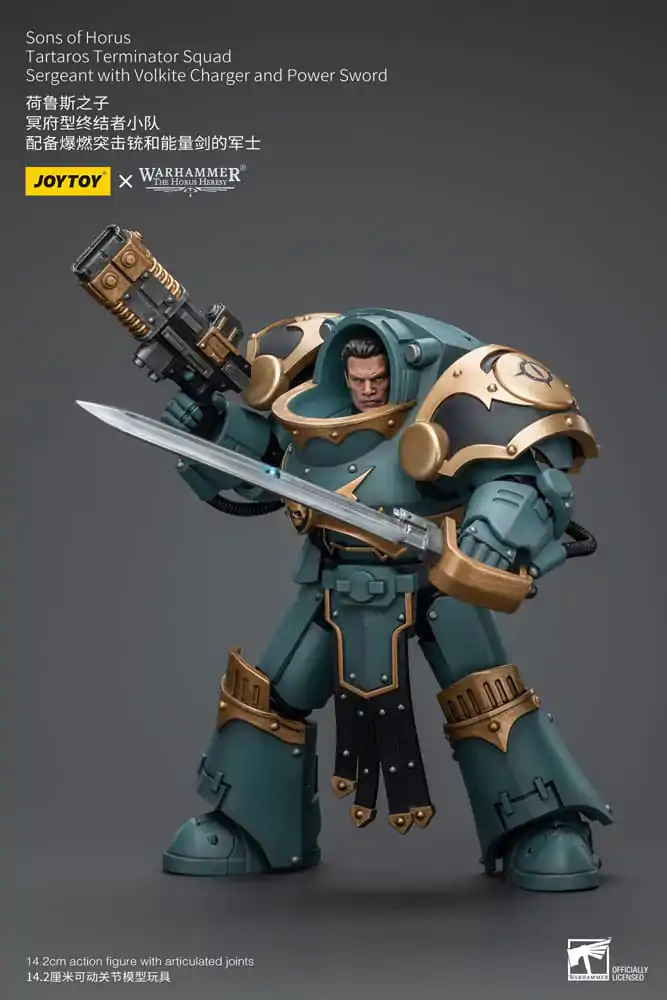 Warhammer The Horus Heresy Figurka Akcji 1/18 Tartaros Terminator Squad Sergeant z Volkite Charger i Power Sword 12 cm zdjęcie produktu