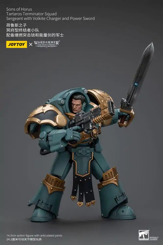 Warhammer The Horus Heresy Figurka Akcji 1/18 Tartaros Terminator Squad Sergeant z Volkite Charger i Power Sword 12 cm zdjęcie produktu