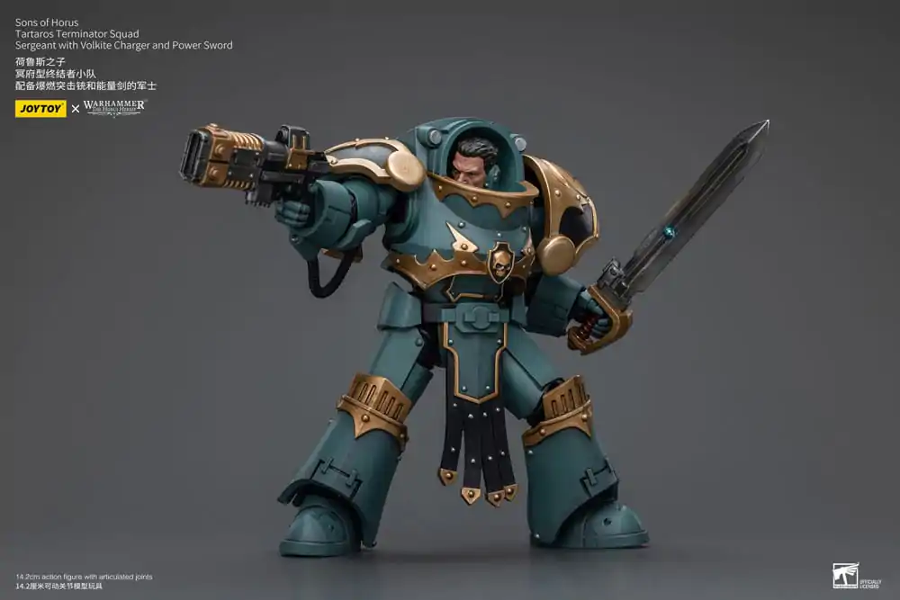 Warhammer The Horus Heresy Figurka Akcji 1/18 Tartaros Terminator Squad Sergeant z Volkite Charger i Power Sword 12 cm zdjęcie produktu