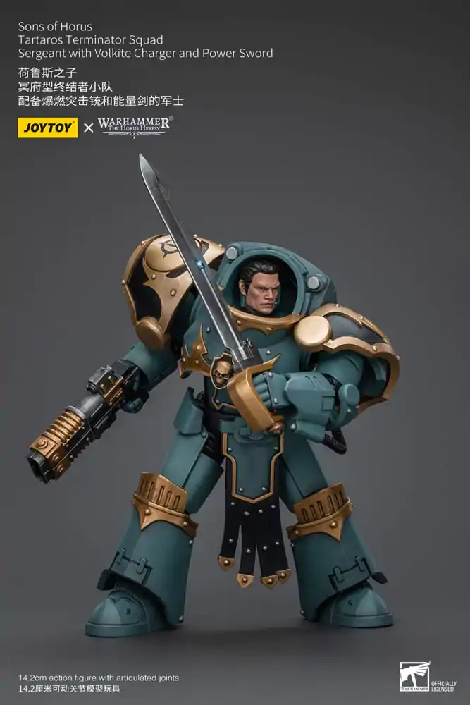 Warhammer The Horus Heresy Figurka Akcji 1/18 Tartaros Terminator Squad Sergeant z Volkite Charger i Power Sword 12 cm zdjęcie produktu