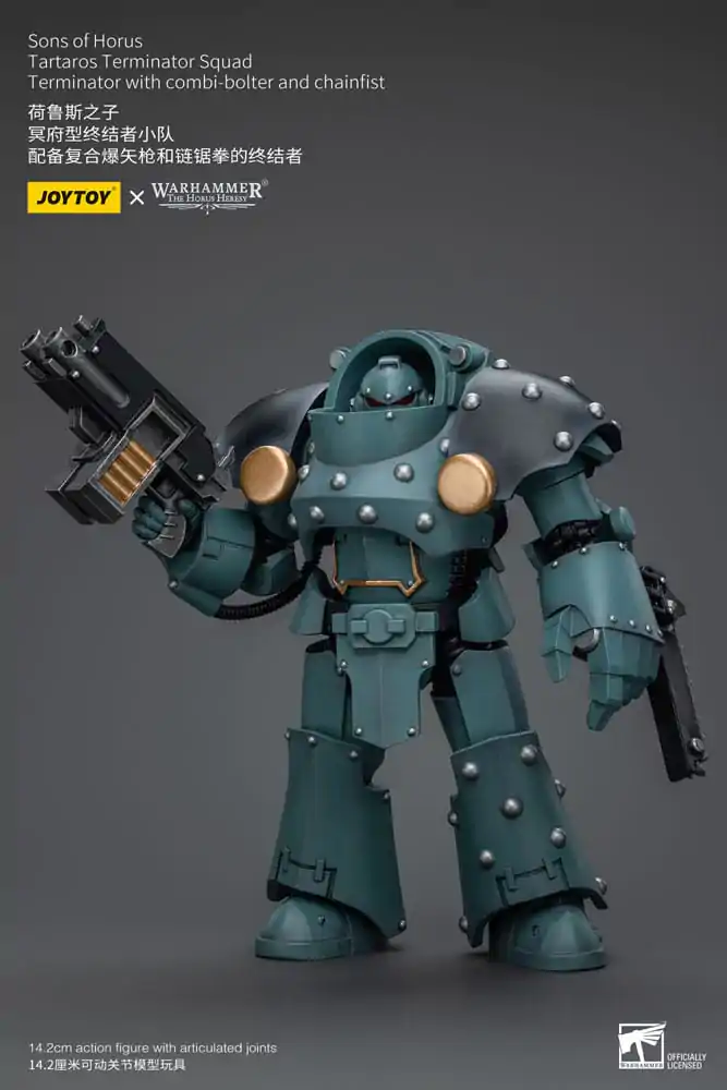 Warhammer The Horus Heresy Figurka Akcji 1/18 Tartaros Terminator Squad Terminator z Combi-Bolterem i Chainfistem 12 cm zdjęcie produktu