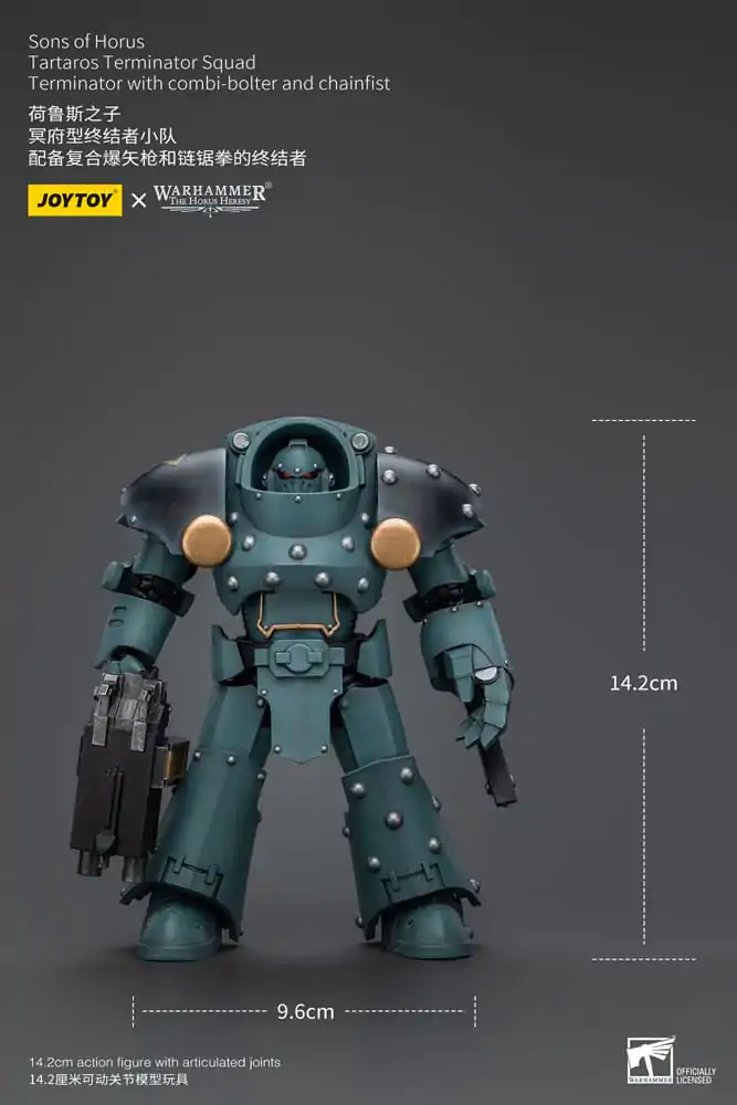 Warhammer The Horus Heresy Figurka Akcji 1/18 Tartaros Terminator Squad Terminator z Combi-Bolterem i Chainfistem 12 cm zdjęcie produktu