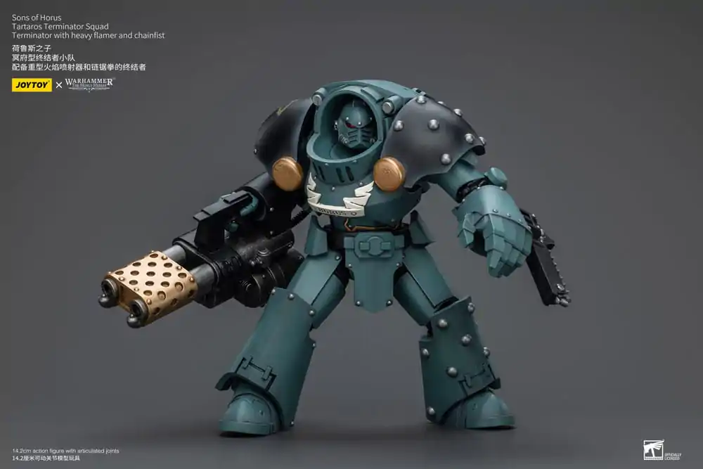 Warhammer The Horus Heresy Figurka Akcji 1/18 Tartaros Terminator Squad Terminator z Ciężkim Flamerem i Chainfistem 12 cm zdjęcie produktu