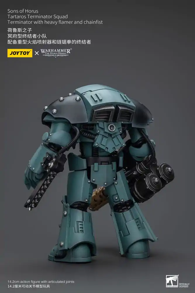 Warhammer The Horus Heresy Figurka Akcji 1/18 Tartaros Terminator Squad Terminator z Ciężkim Flamerem i Chainfistem 12 cm zdjęcie produktu