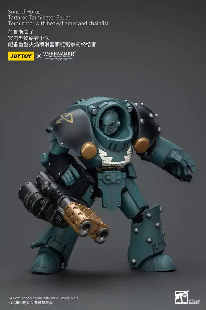 Warhammer The Horus Heresy Figurka Akcji 1/18 Tartaros Terminator Squad Terminator z Ciężkim Flamerem i Chainfistem 12 cm zdjęcie produktu