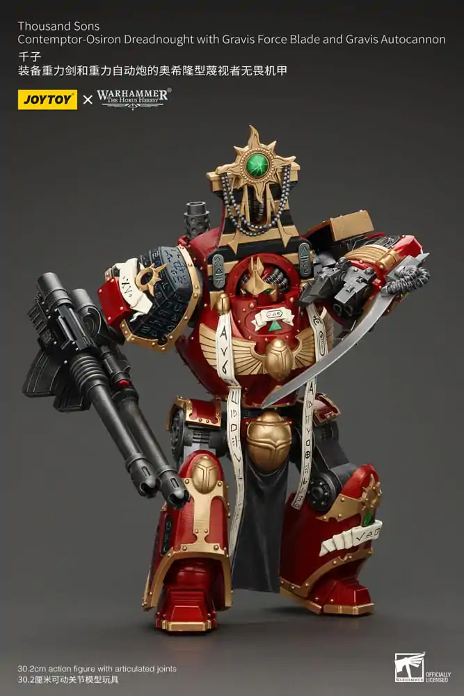 Warhammer The Horus Heresy Figurka Akcji 1/18 Thousand Sons Contemptor-Osiron Dreadnought z Gravis Force Blade i Gravis Autocannon 30 cm zdjęcie produktu